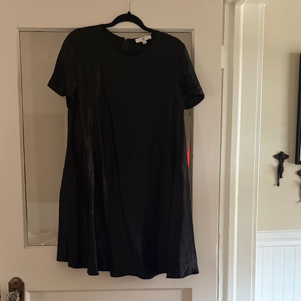 Banana Republic Black Short-Sleeve A-Line Dress